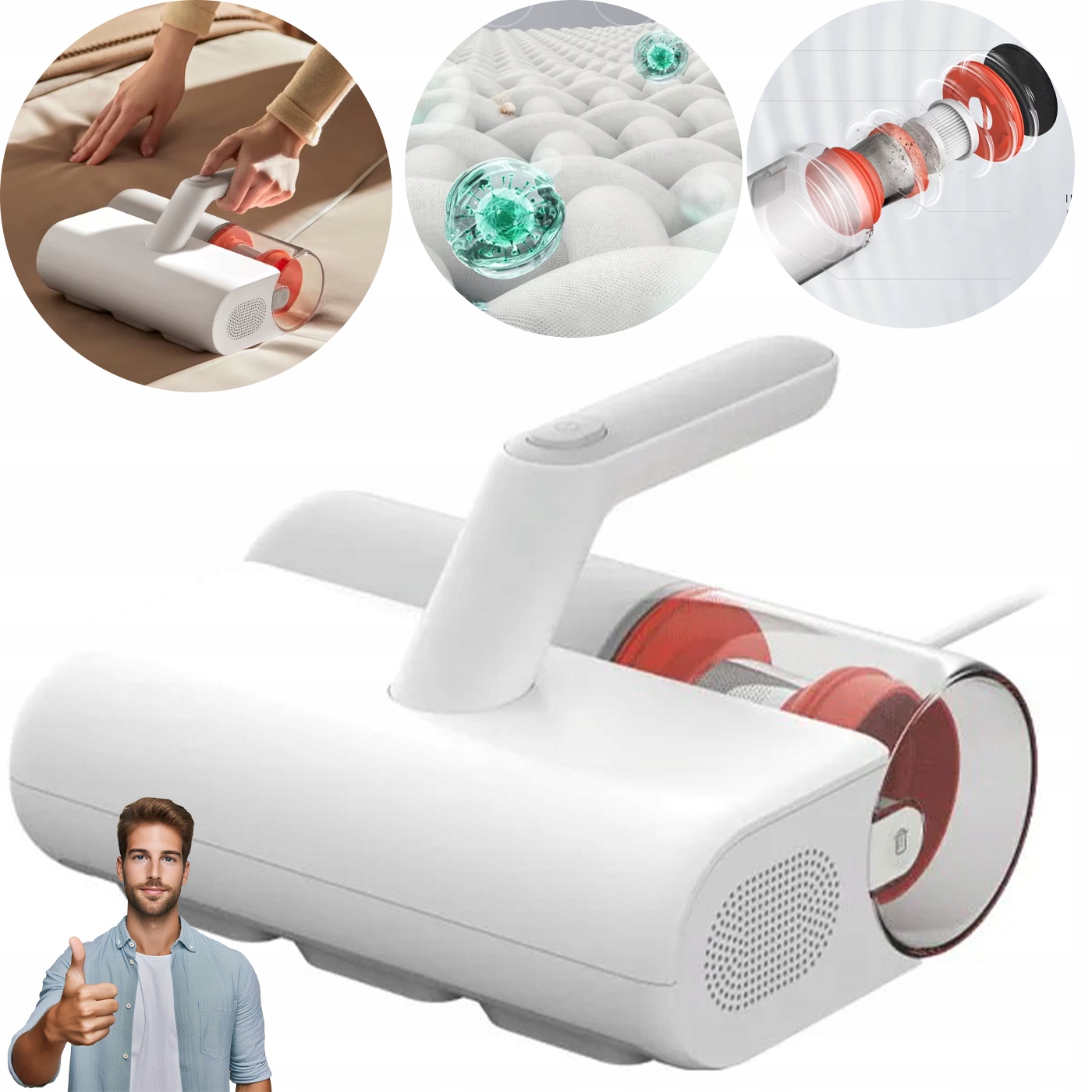 Hygienický Vysávač Na odstraňovanie roztočov A Materiálov Multifunkčný