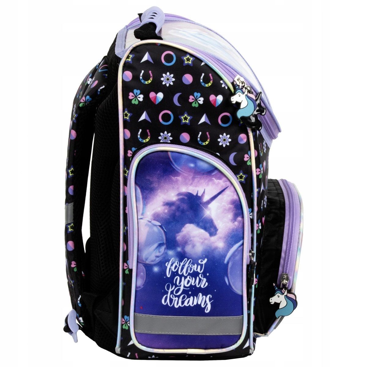 TORNISTER SZKOLNY ZESTAW JEDNOROŻEC DLA DZIEWCZYNKI DO 1 KLASY UNICORN 6cz. Marka Derform