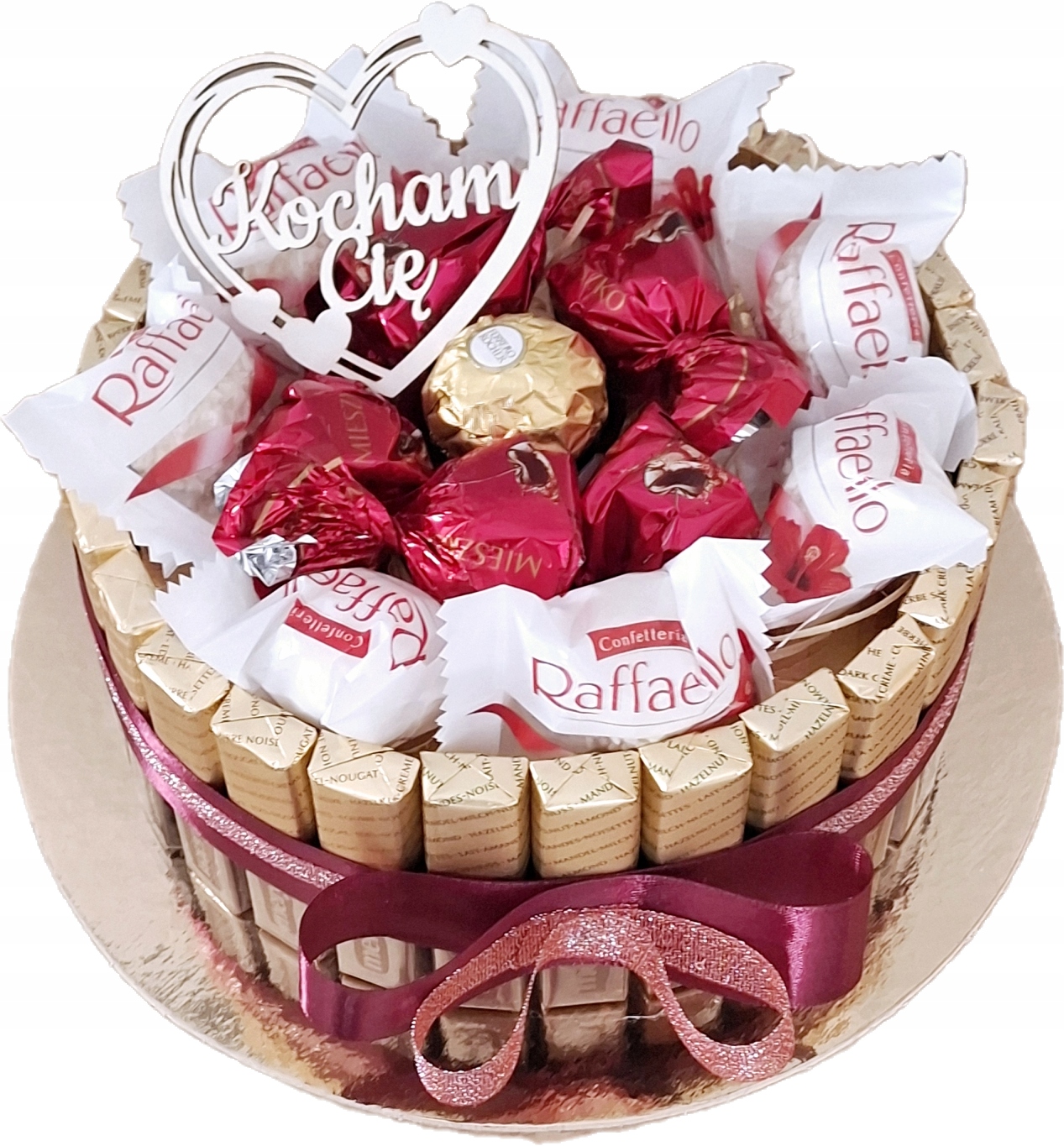 Tort Merci Zestaw Słodyczy Urodziny 18, 30, 40, 50, 60, 70, 80, 90