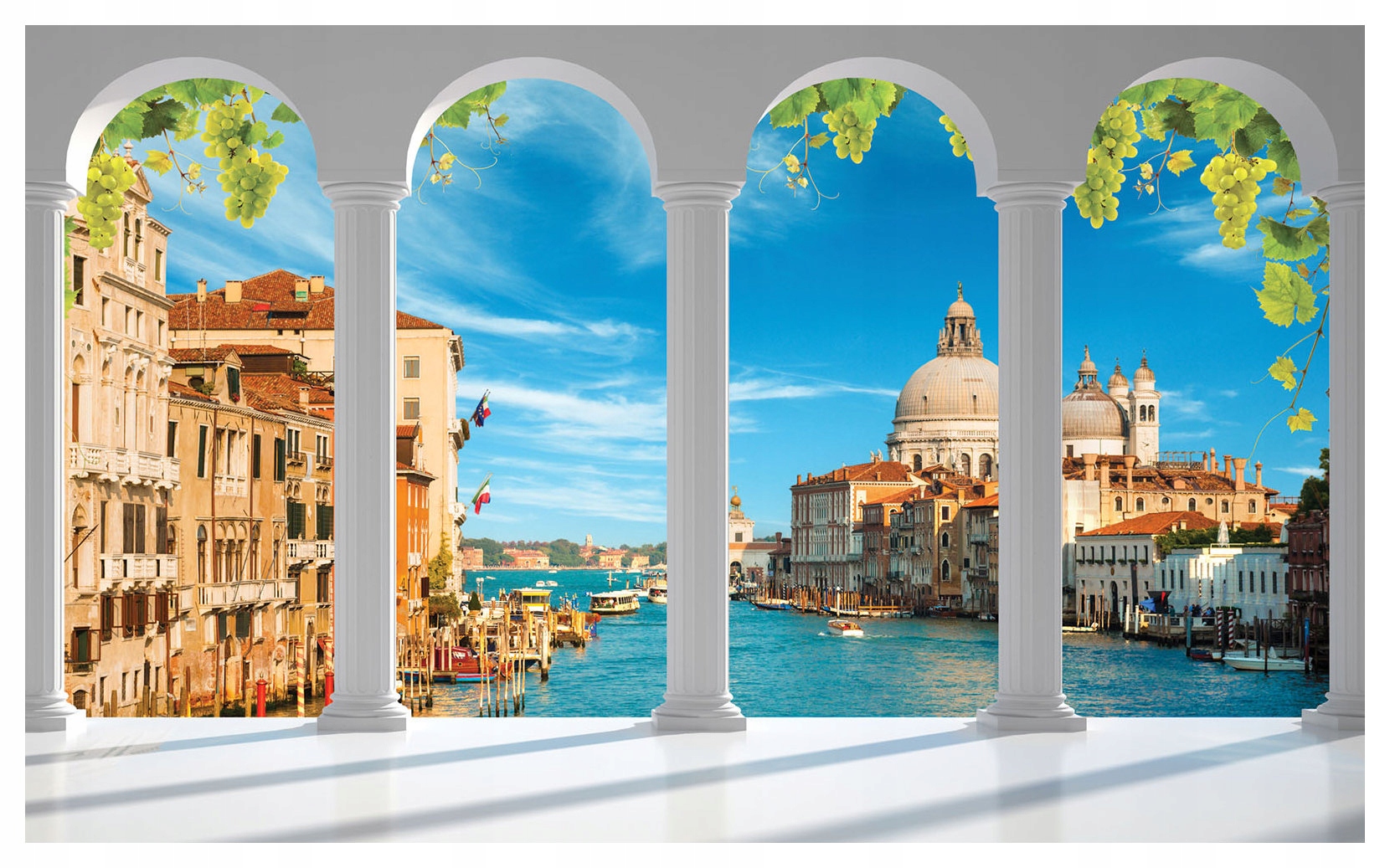 Tapeta Benátky Kanál Architektúra Slnko Stĺpce Romantizmus 350x250 lepidlo