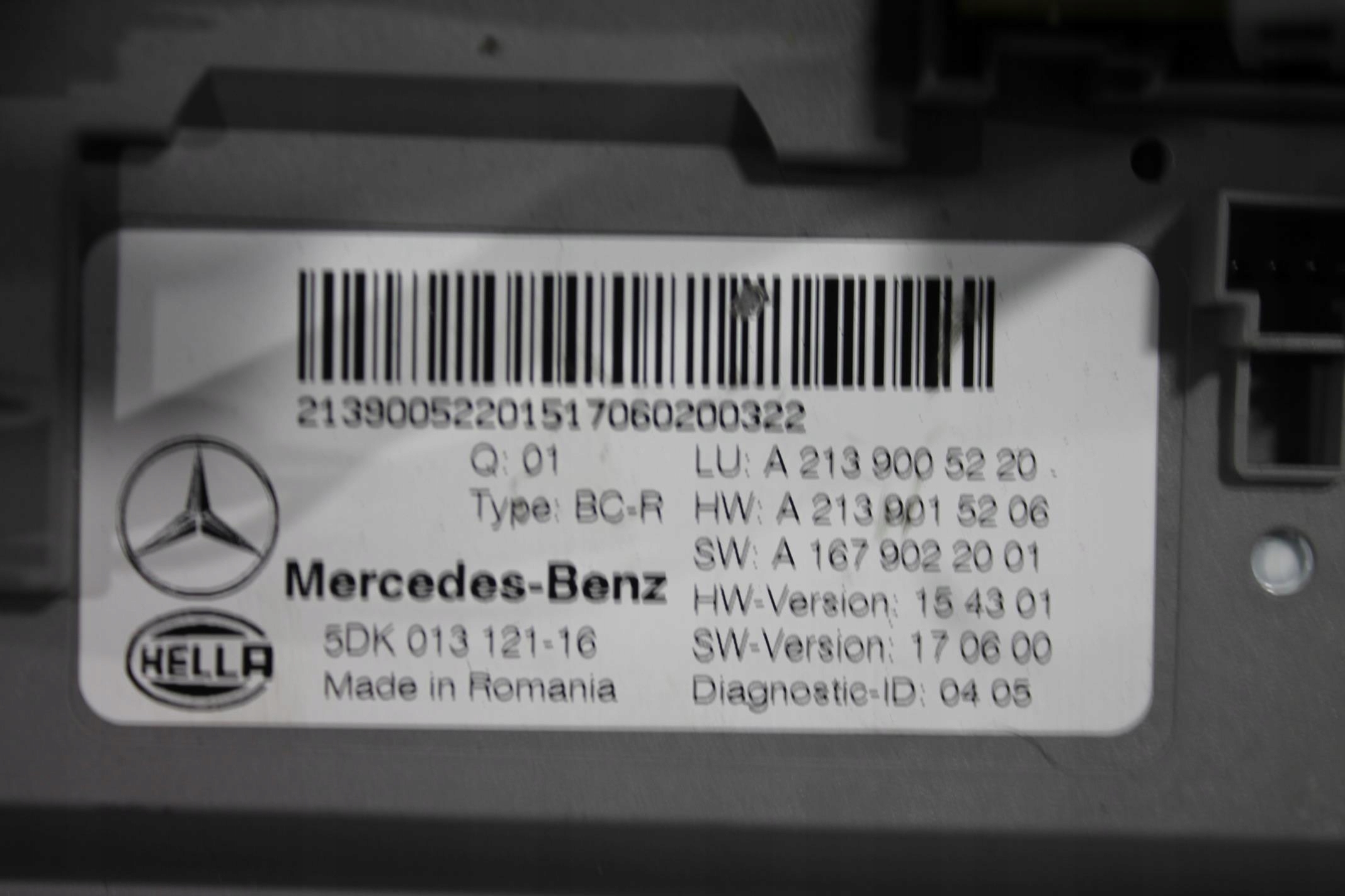 Unité commande confort A2139005220 MERCEDES E-KLASA W213