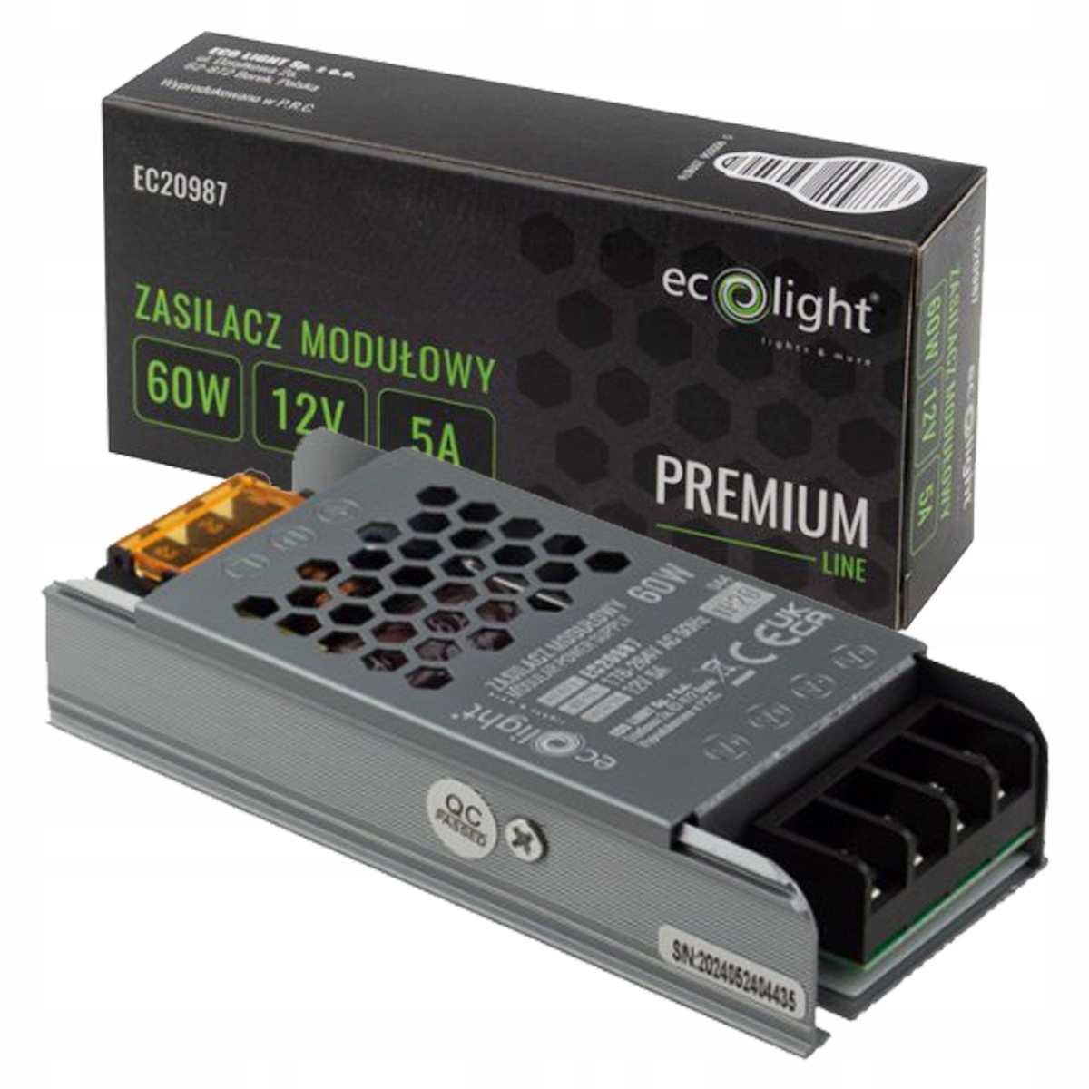 Zasilacz Led 60W 12V Slim Premium Line Ecolight Transformator Do Ledów