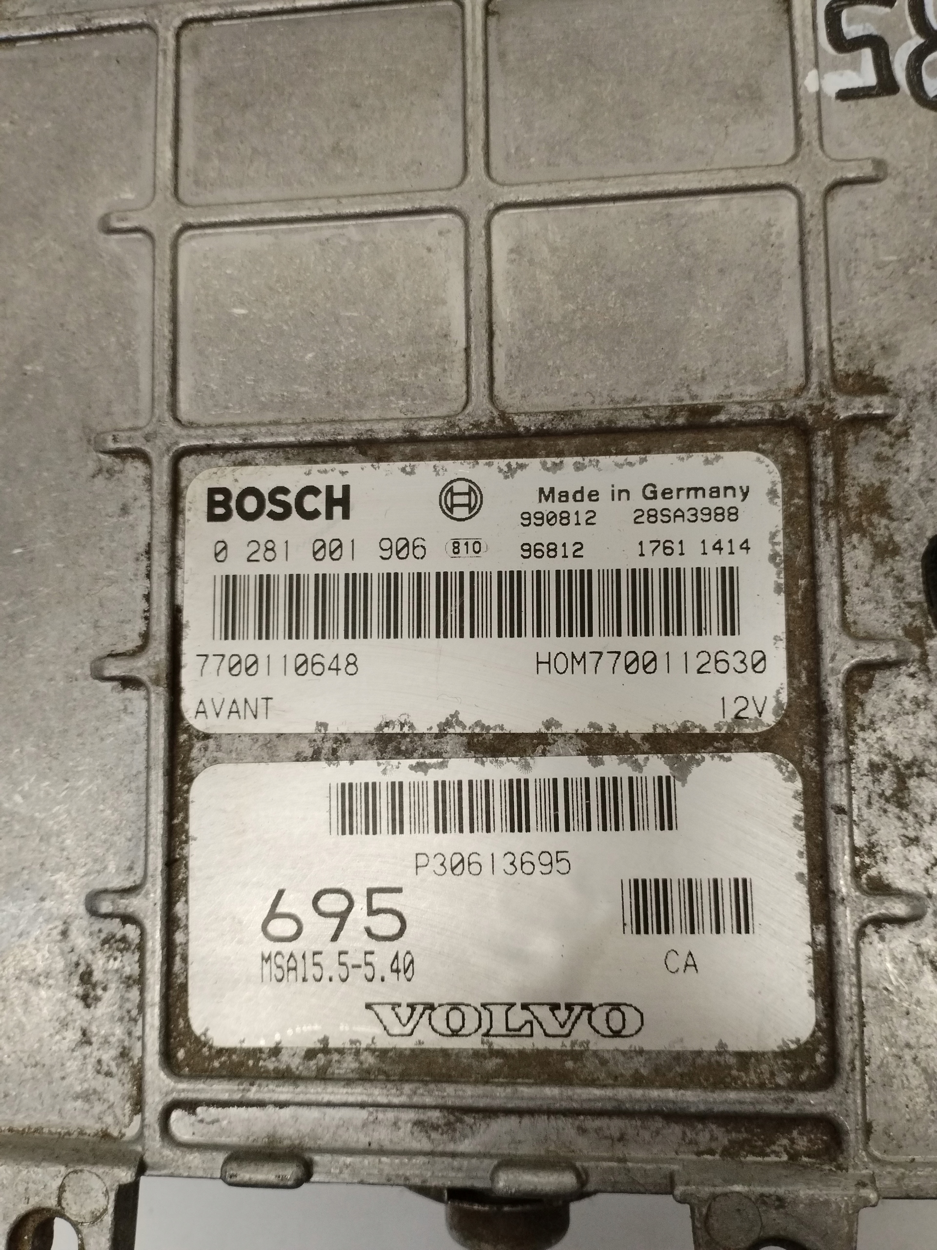 computer Centralina Motore Volvo V40 0281001906