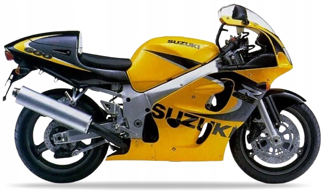 Samolepky Juula Pro Suzuki Gsxr 600 1999 Žlutá Y9H Černá Y7L