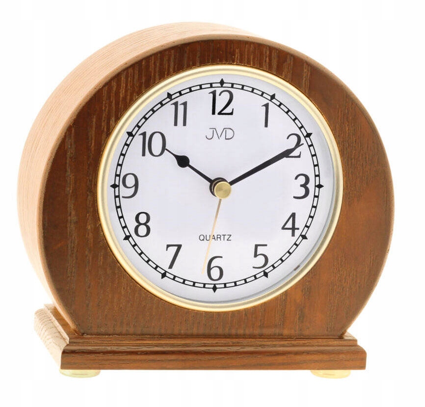 Drevené Hnedé Tiché Okrúhle Krbové Hodiny Retro Jvd HS3280.2 14 cm