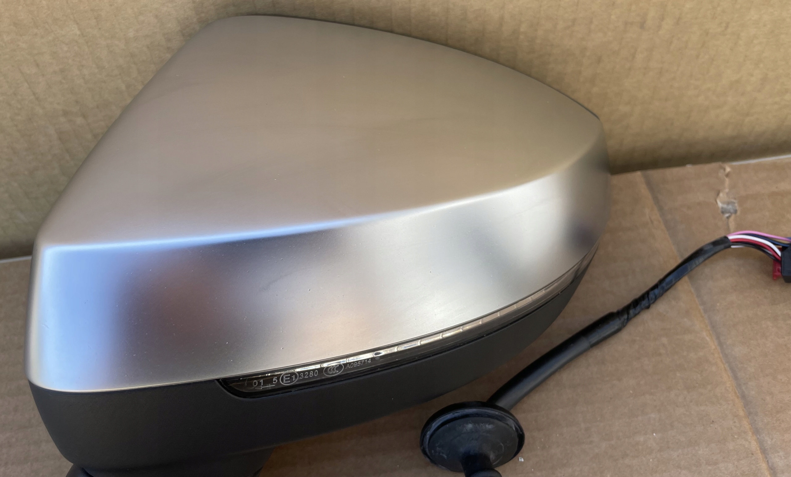 mirror AUDI A3 S3 RS3 10 PIN ALU CHROM as new original 2012-2019 R