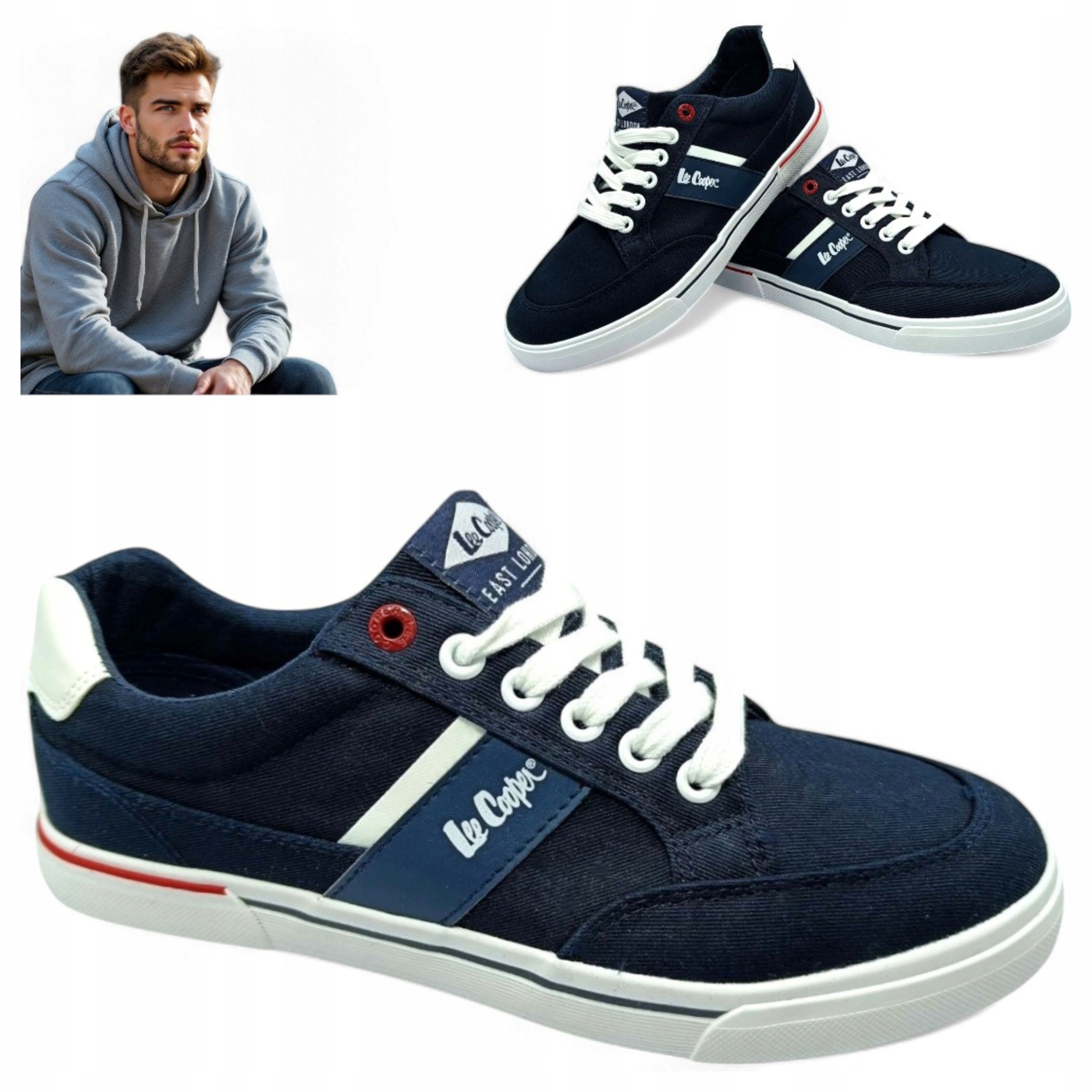 Pánské sportovní tenisky 41 Lee Cooper námořnická modrá Letní nízké boty tenisky