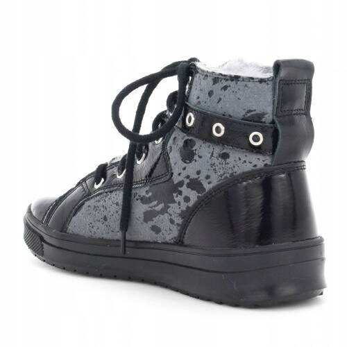 Trzewiki ocieplane BARTEK dla dziewcząt czarno-szare r.33 Płeć dziewczynki