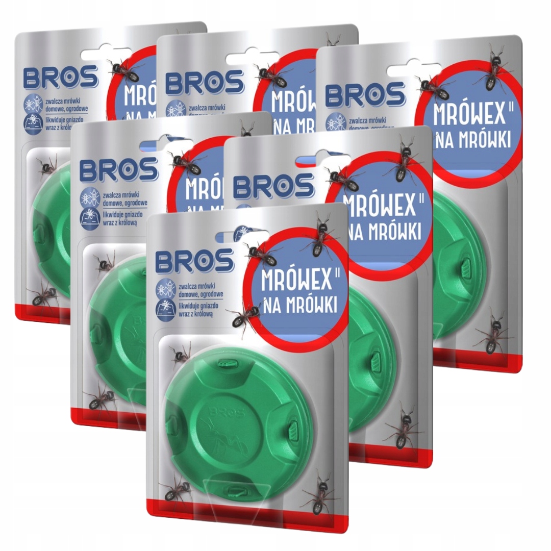 Bros Mrówex Pułapka na mrówki domowe i ogrodowe likwiduje gniazda 6 Sztuk!