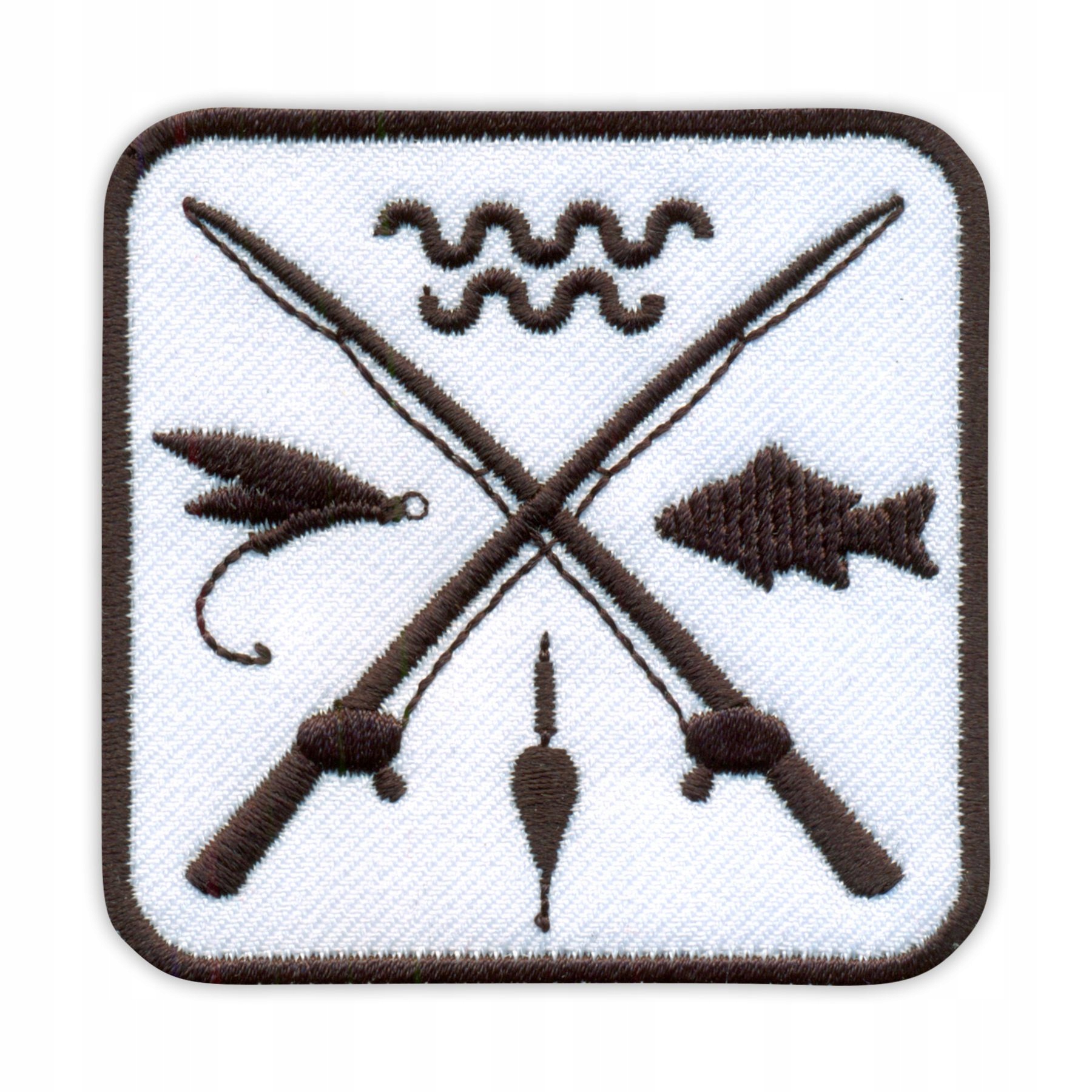 

Naszywka Skrzyżowane Wędki woda spławik mucha ryba