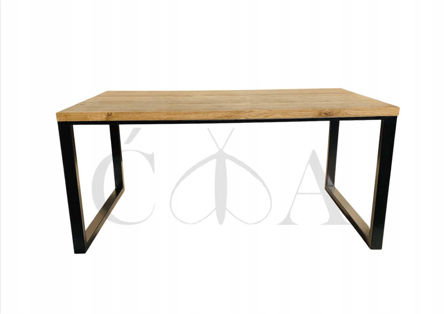 lite dębowe biurko loft drewniane metalowe nogi Marka inna