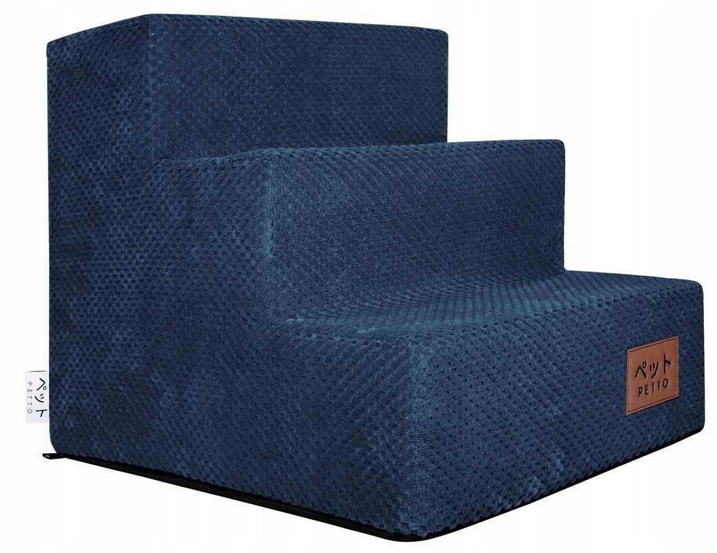 Levně Petto Schody schody pro psa kočku plošina rampa Takai 3 stupně granátová 36 cm