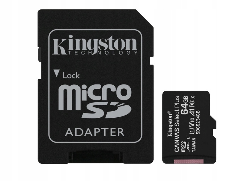 

Karta microSDXC Kingston Canvas Select Plus 64GB