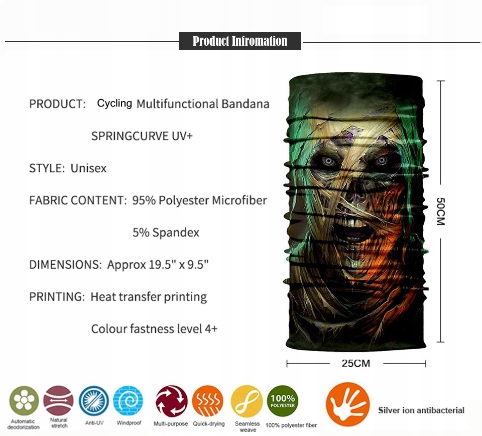 BANDANA SZALIK KOMIN CHUSTA APASZKA CZASZKA 05 Marka bez marki