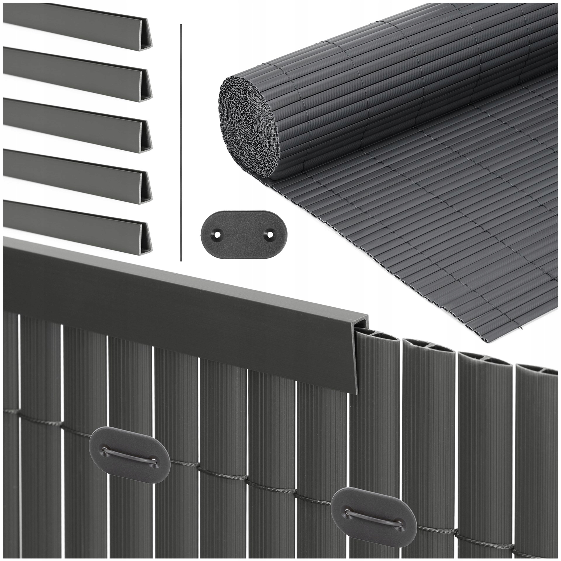 Pvc Podložka Na Balkon Oplocení Maskovací 120x500 cm Upevnění Profil