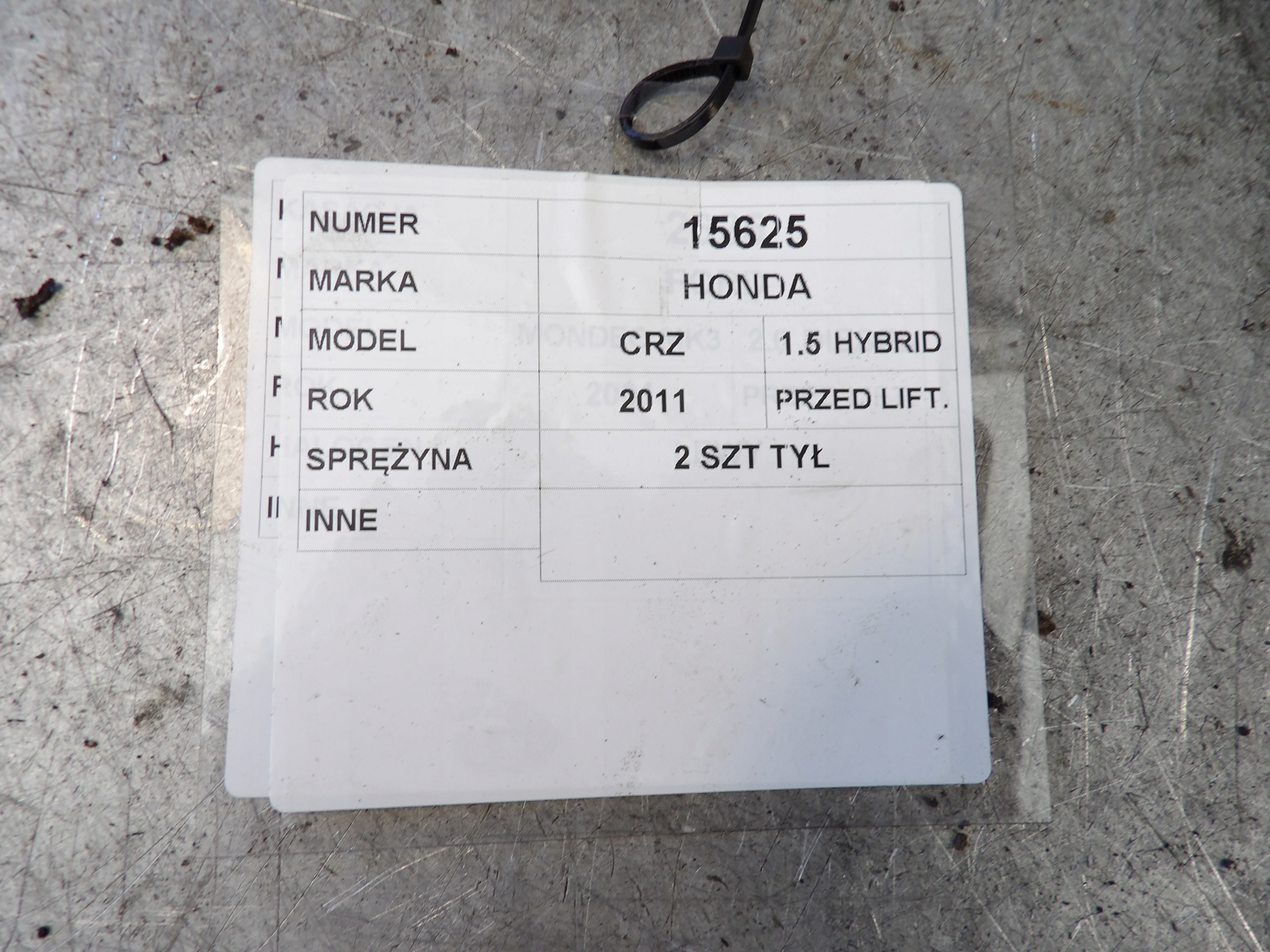 Honda CR-Z 1,5 Hybrid molle posteriore