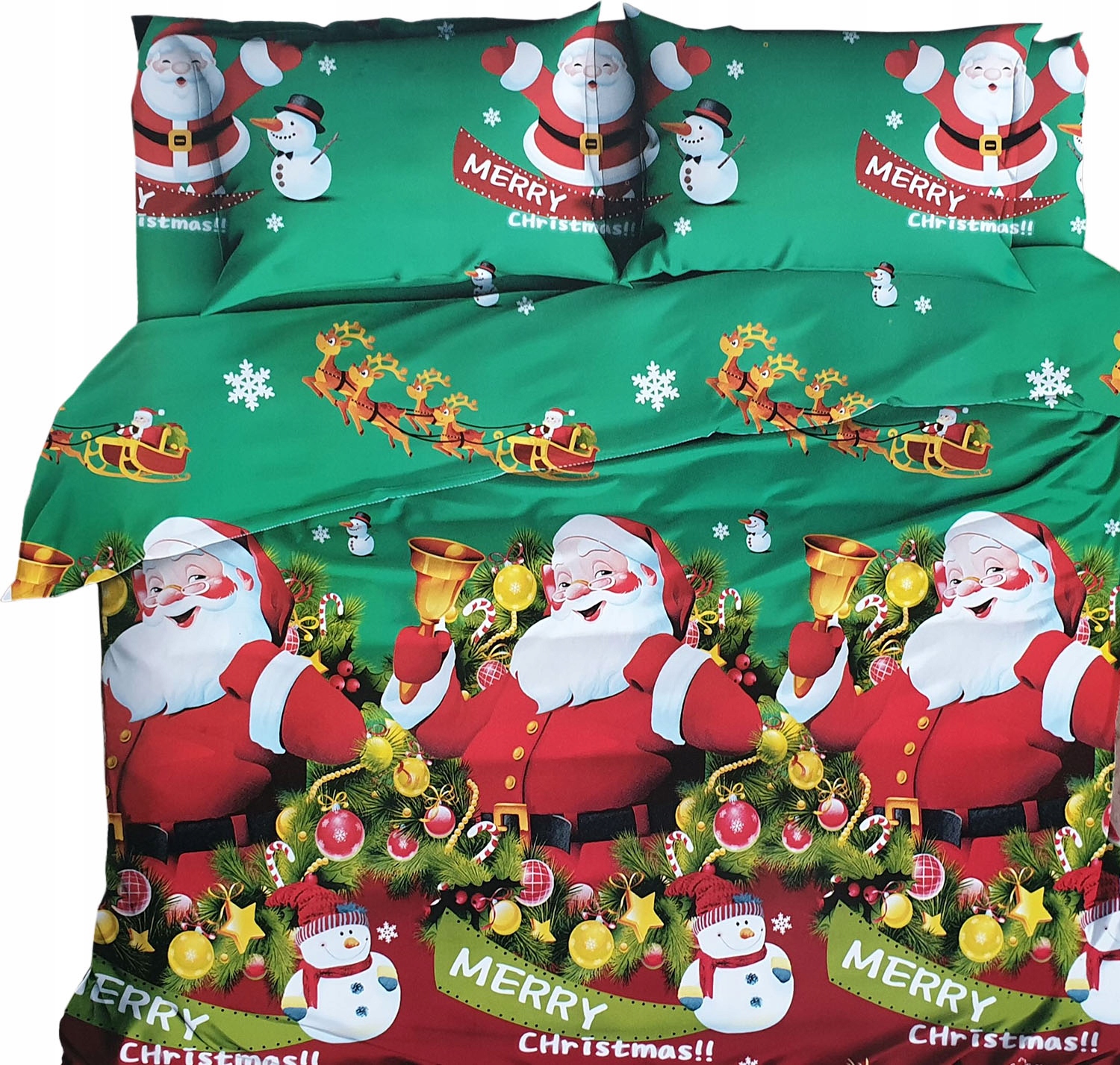 

Świąteczna Pościel Mikołaj Renifery 200x220 4CZ