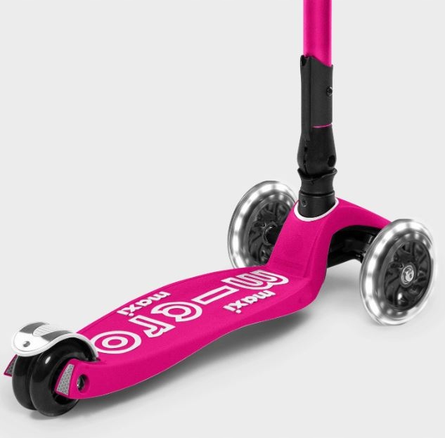 HULAJNOGA MAXI MICRO DELUXE SKŁADANA LED Pink Kolor Różowy