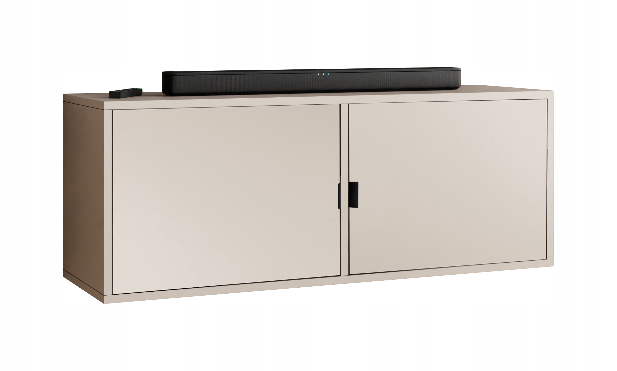 Rtv skříňka Luna 2 černá, úchytka s kašmírovými čely