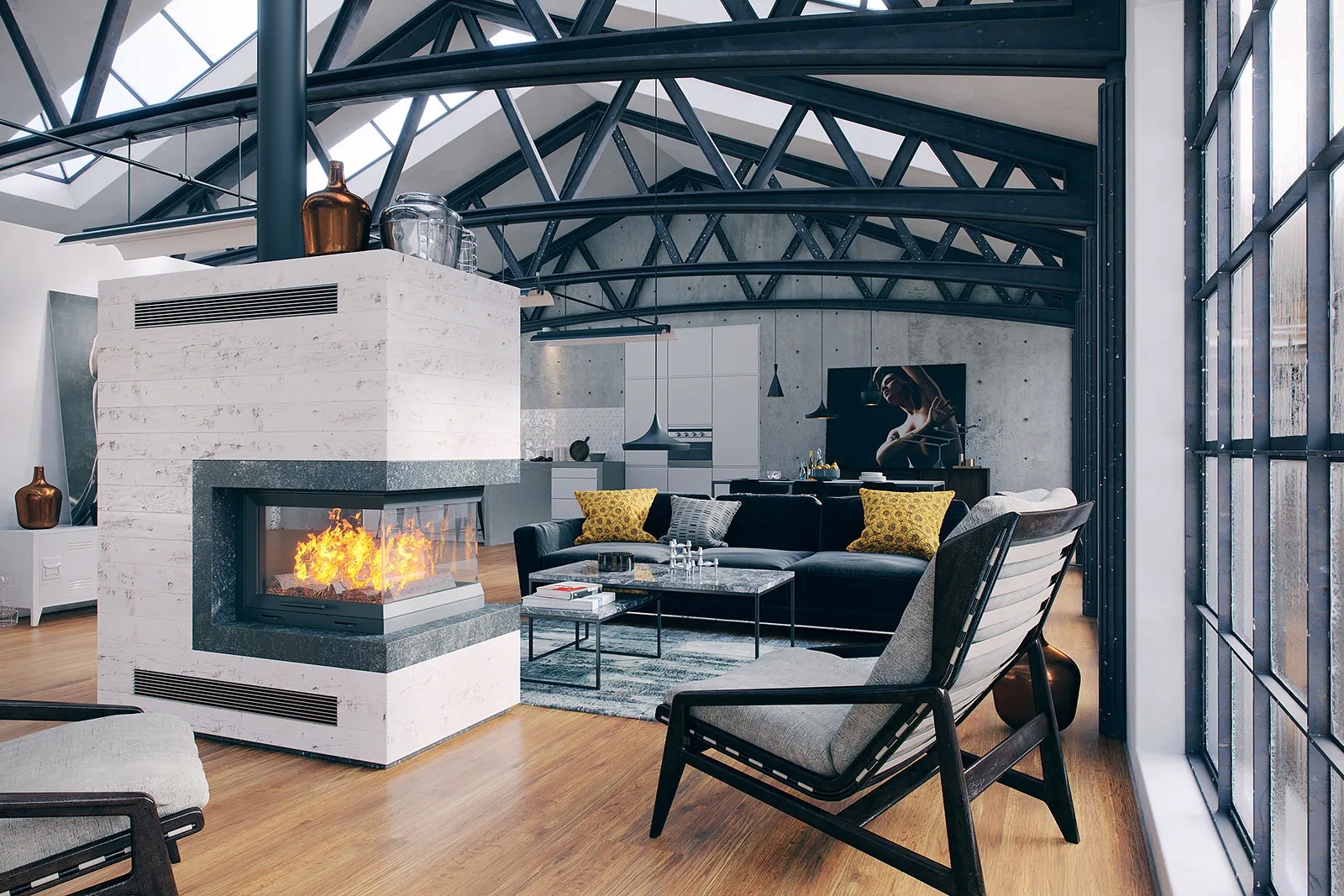 Kratka kominkowa Loft 1000x60-Ml.CZ Marka Darco