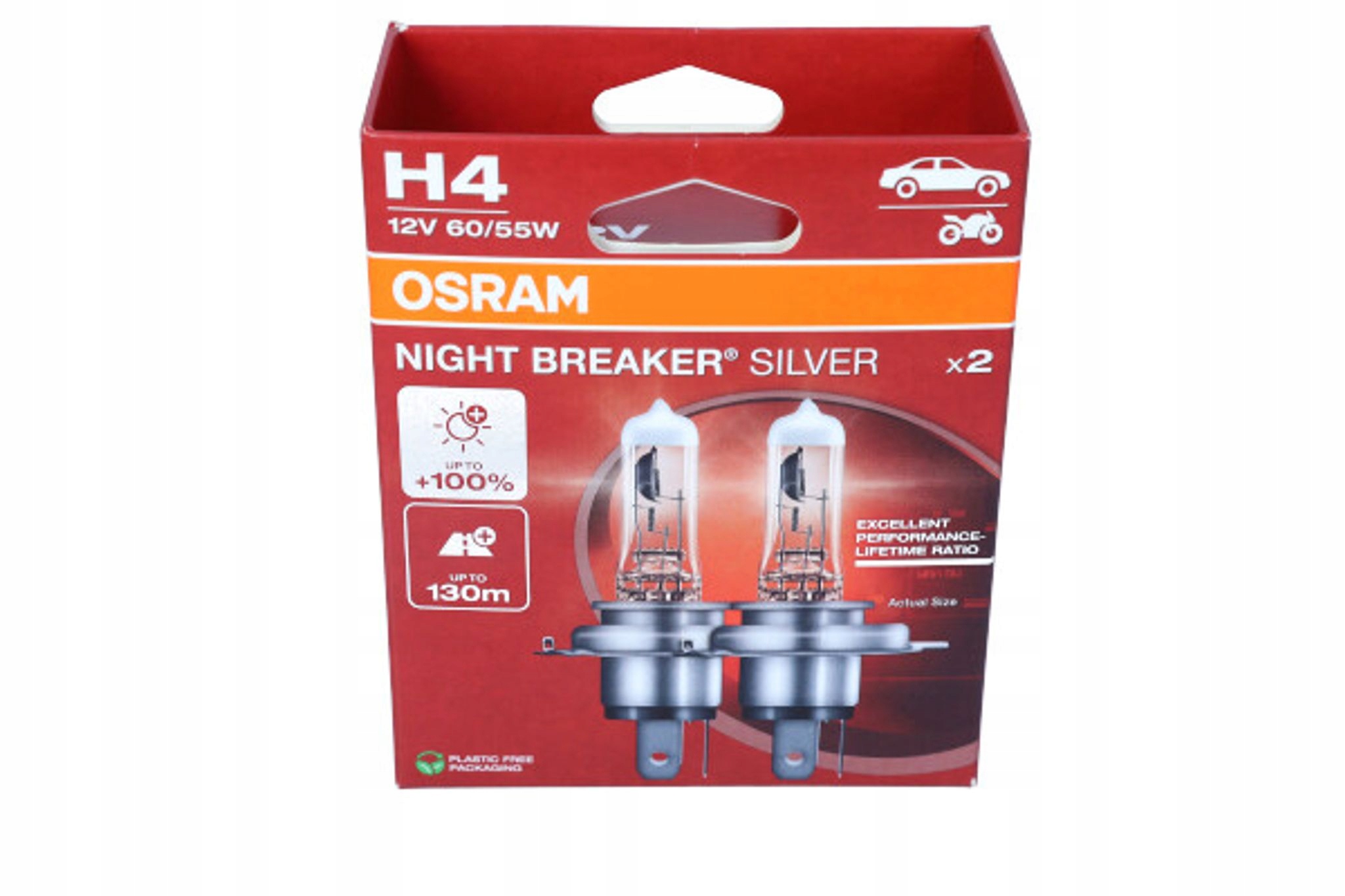 Osram OSR64193NBS-2HB Żarówka Night Breaker Silver H4 12V/60/55W P43T