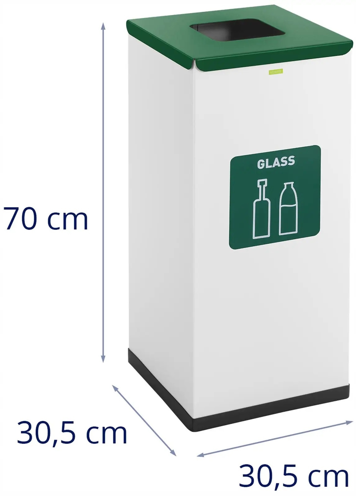 Kosz do segregacji śmieci metalow 60L biały 70cm Ulsonix ULX-GB2 N 10050441