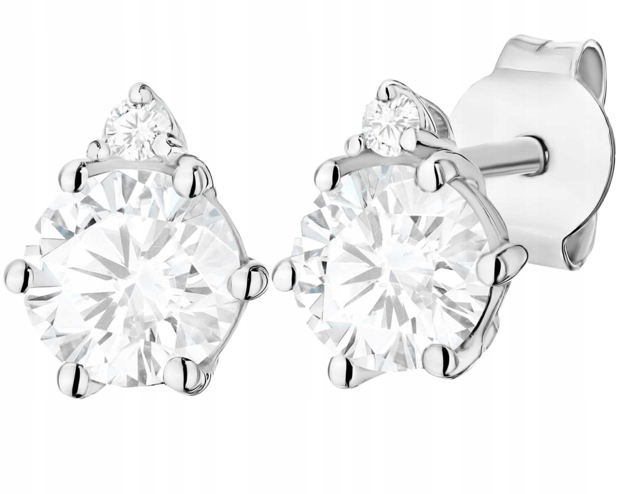 Náušnice Z Bílého Zlata S Laboratorními Diamanty Zlato 585 Dárek