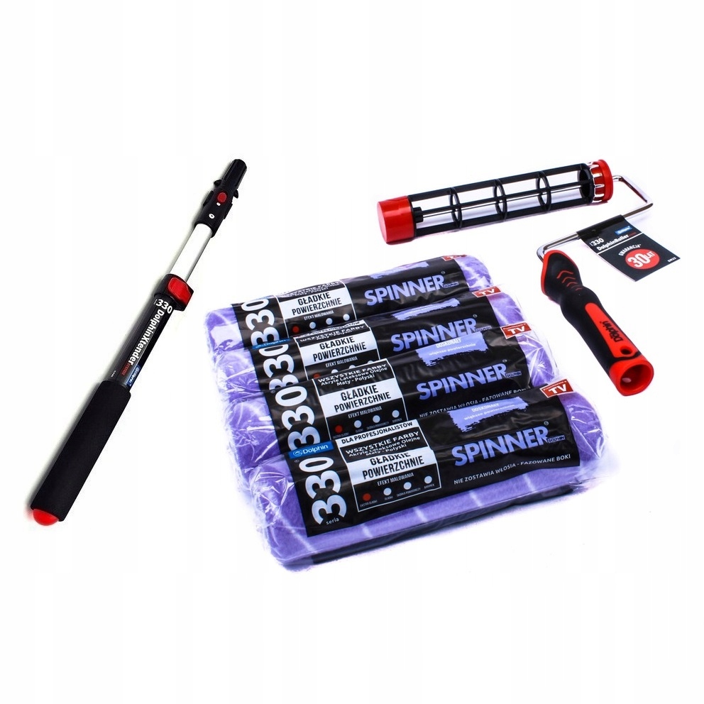 Blue Dolphin Malířská Sada 4x Váleček Spinner 25cm/9mm Držák Tyče Dolphin