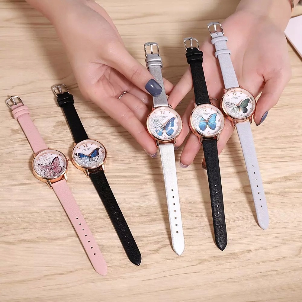 W3 ZEGAREK DAMSKI kwadrat MOTYL modny na prezent Rodzaj analogowe