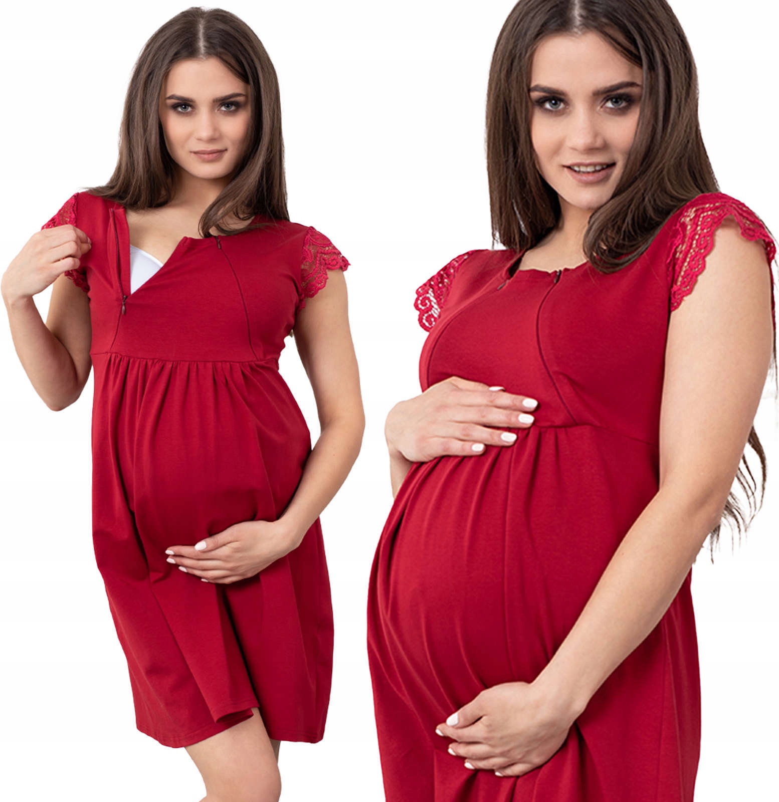

Koszula Nocna Ciążowa Do Karmienia Na Zamki 4XL