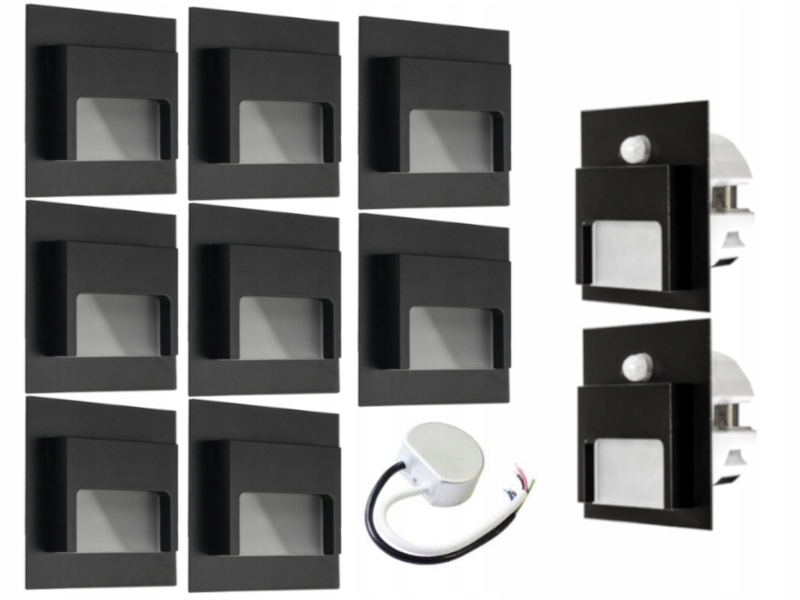 Sada schodišťových svítidel Halogen Led 10x senzory