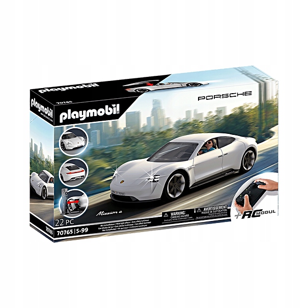 PORSCHE PLAYMOBIL MISSION E 2.0 BIAŁY ZDALNIE STEROWANY ZABAWKA SAMOCHÓD