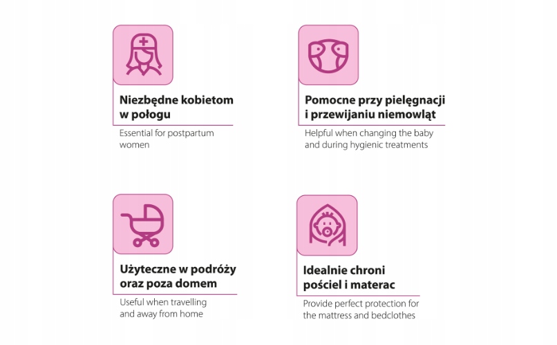 5x BOCIOLAND Podkład Podkłady Ochronne Higieniczne 40x60 Na Przewijak 50szt Liczba sztuk w opakowaniu 10 szt.