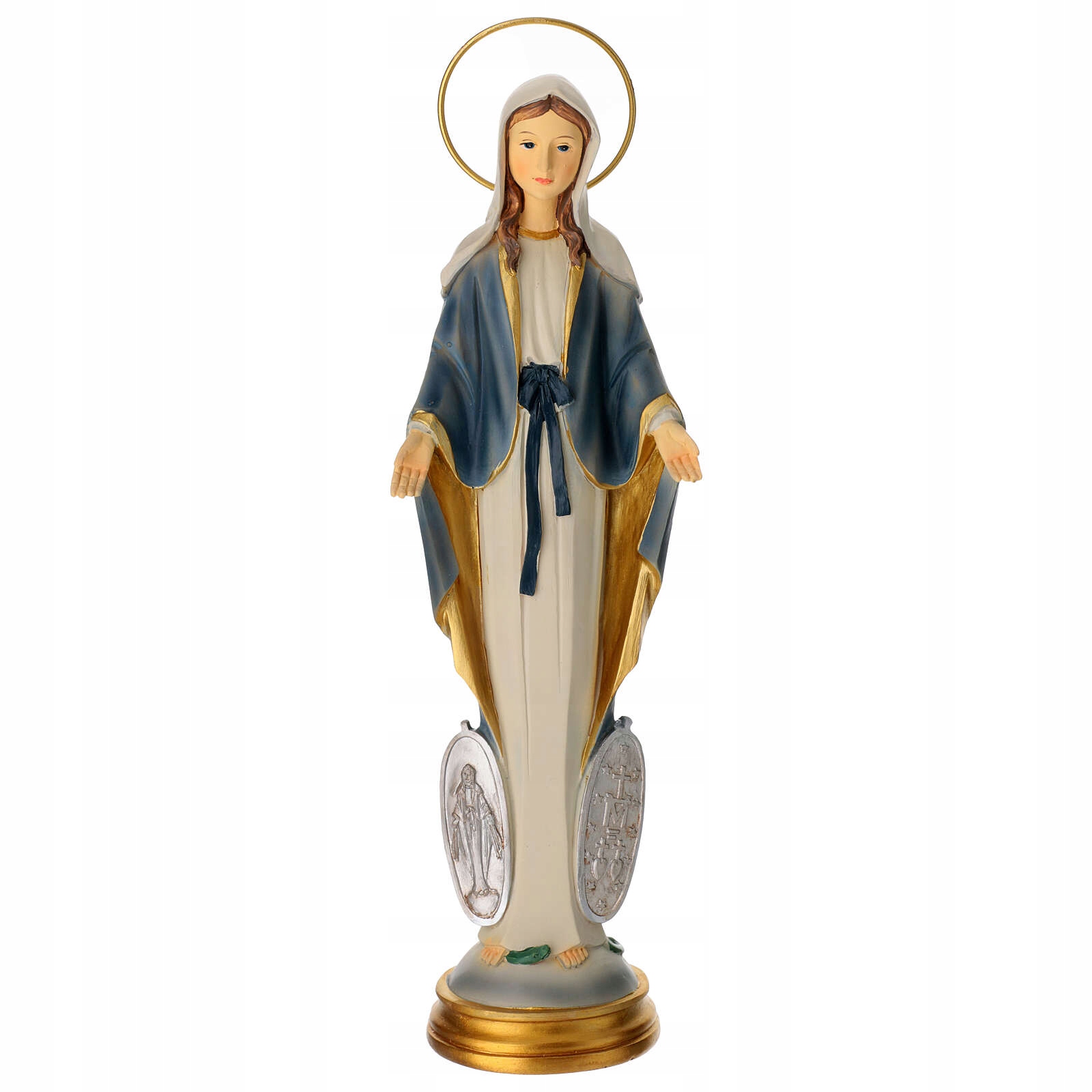 Figurka Panna Mária Madona Nepoškvrnená S Aureolou 32 cm, Ručne Maľovaná