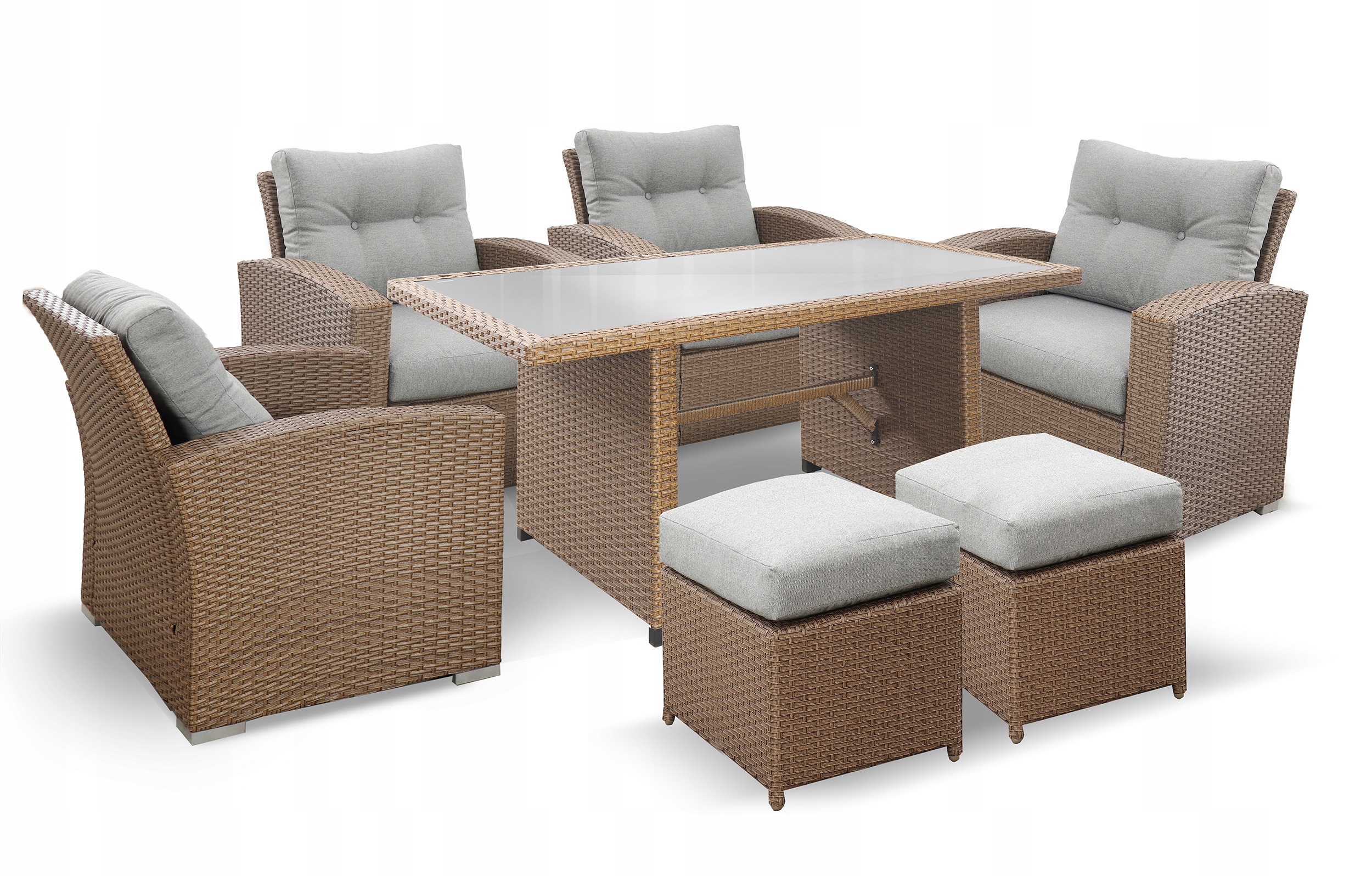 КОМПЛЕКТ САДОВОЙ МЕБЕЛИ BOGOTA 4 КРЕСЛА 2 ДВУШКИ