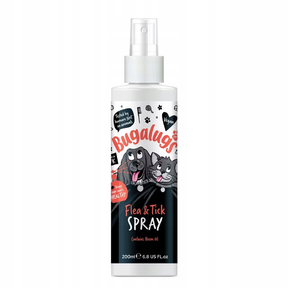 Bugalugs Flea & Tick Spray 200 ml – sprej odpuzující blechy a klíšťata