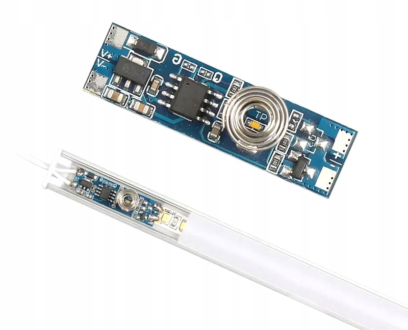 ŚCIEMNIACZ LED STEROWNIK WŁĄCZNIK DO PROFILU DOTYK TAŚMA LED 12V 24V 8A 96W Kolor srebrny