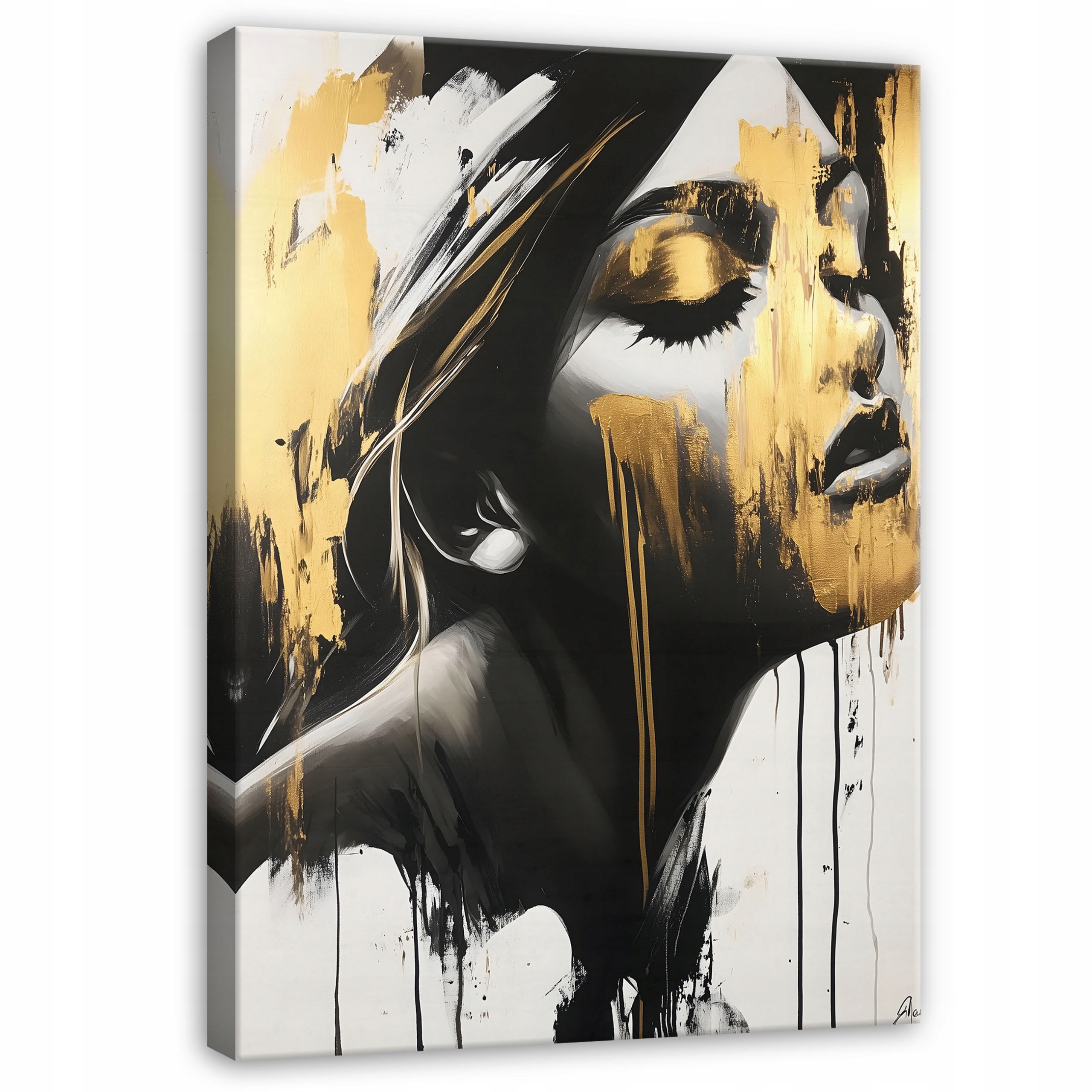 Obraz Kobieta Twarz Nowoczesny Na Płótnie Ścianę Do Sypialni Salonu 100x70