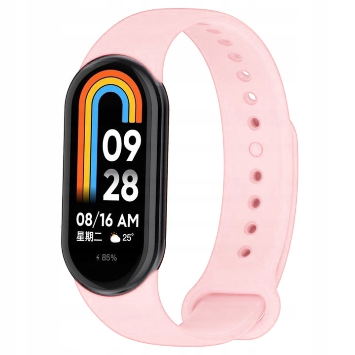 OPASKA do Xiaomi Mi Band 8 smartband PASEK jasnoróżowa