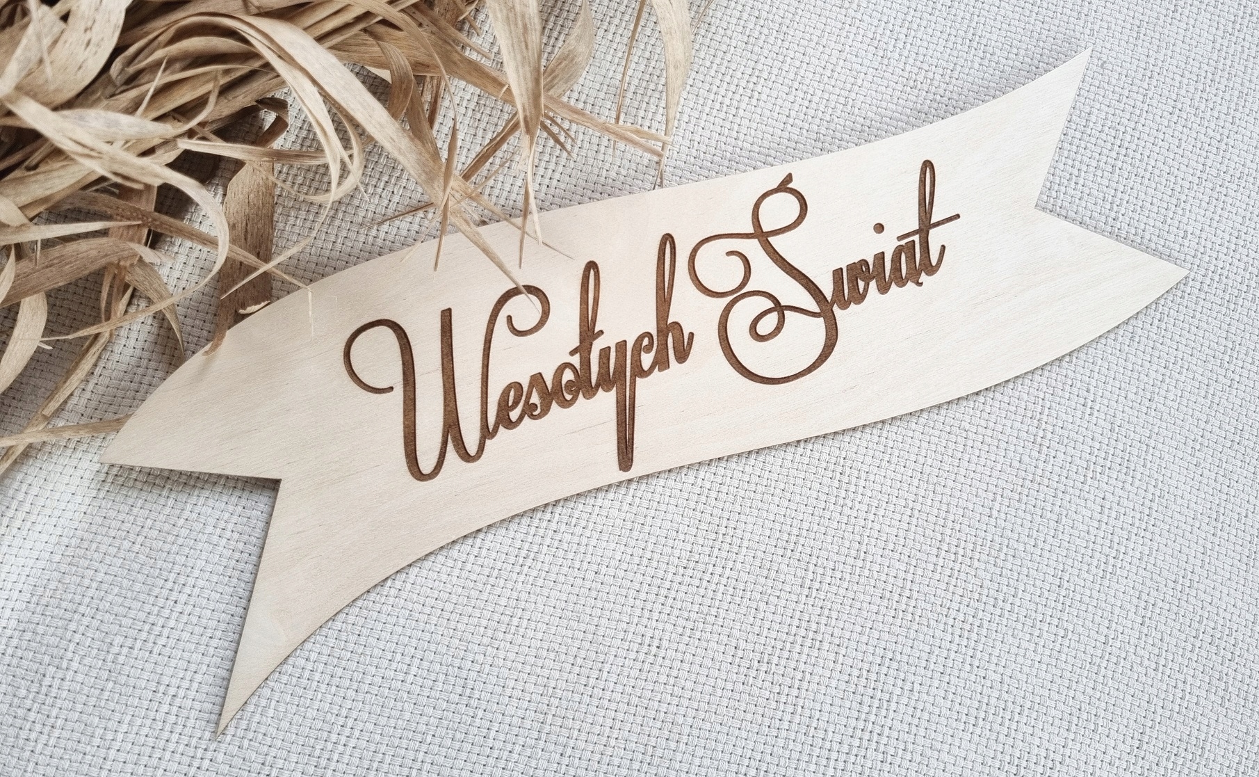 WSTĘGA WESOŁYCH ŚWIĄT DREWNIANA NAPIS 40 cm Kod producenta DEKORY