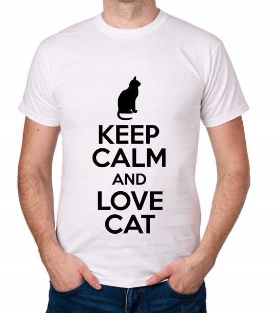 

koszulka Keep Calm And Love Cat prezent