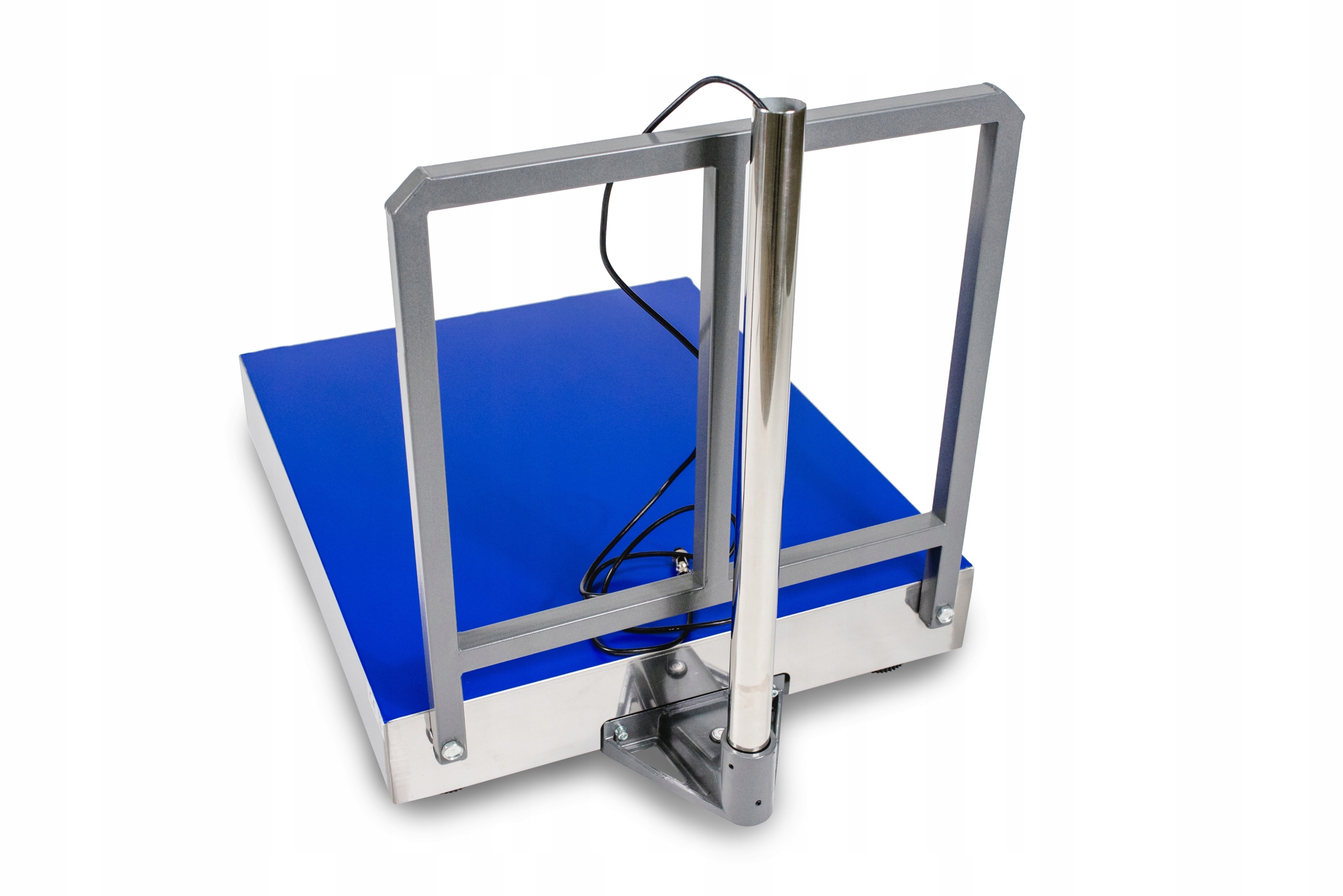 WAGA MAGAZYNOWA ELEKTRONICZNA PLATFORMOWA Z LEGALIZACJĄ 300kg Z OPARCIEM Zasilanie sieciowe + akumulator