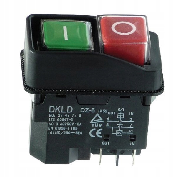 

Włącznik wyłącznik betoniarka 250V Dkld DZ6 4 piny