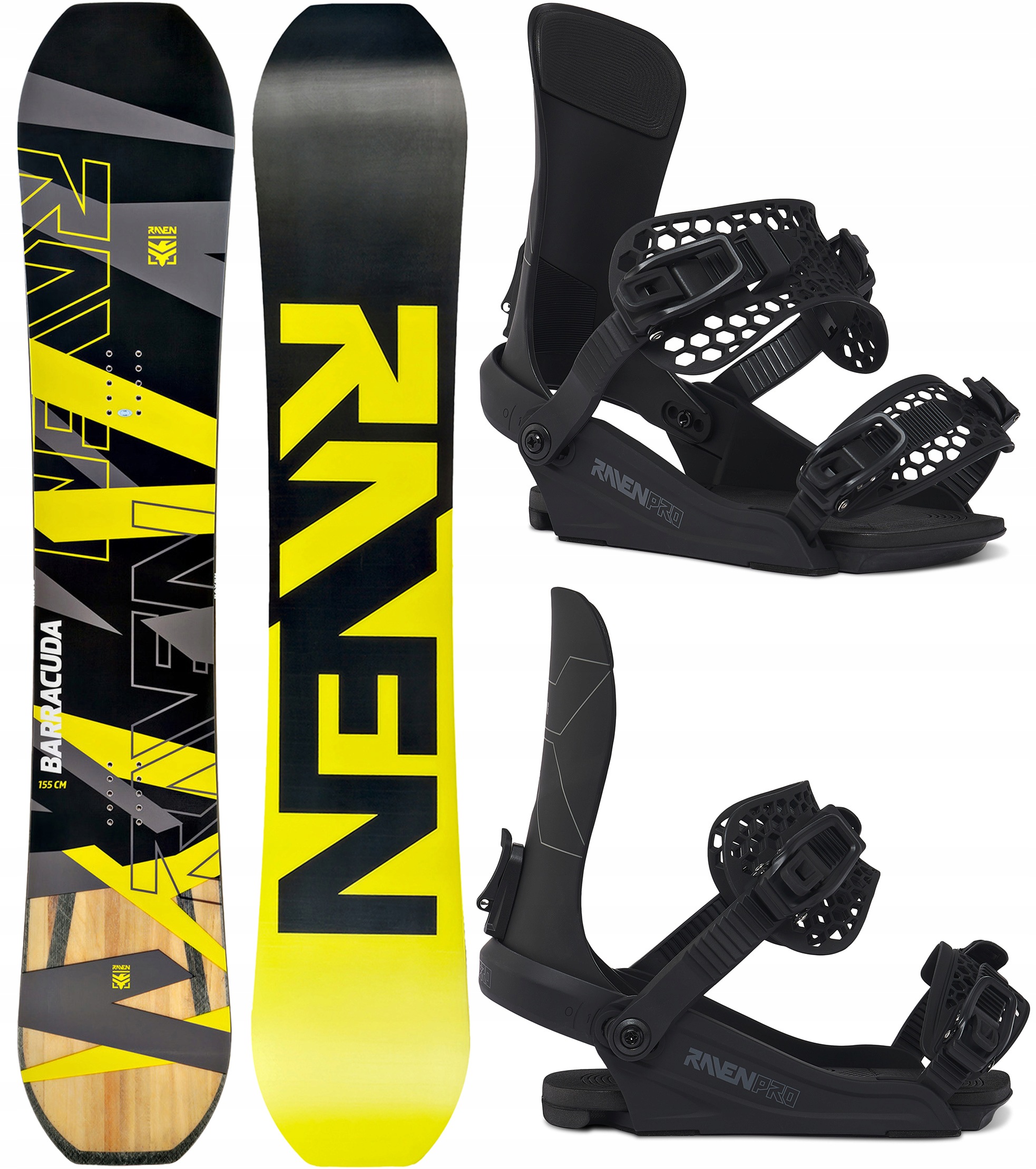 Snowboard Raven Barracuda Carbon Lime 155cm wiązania Raven Pro King L