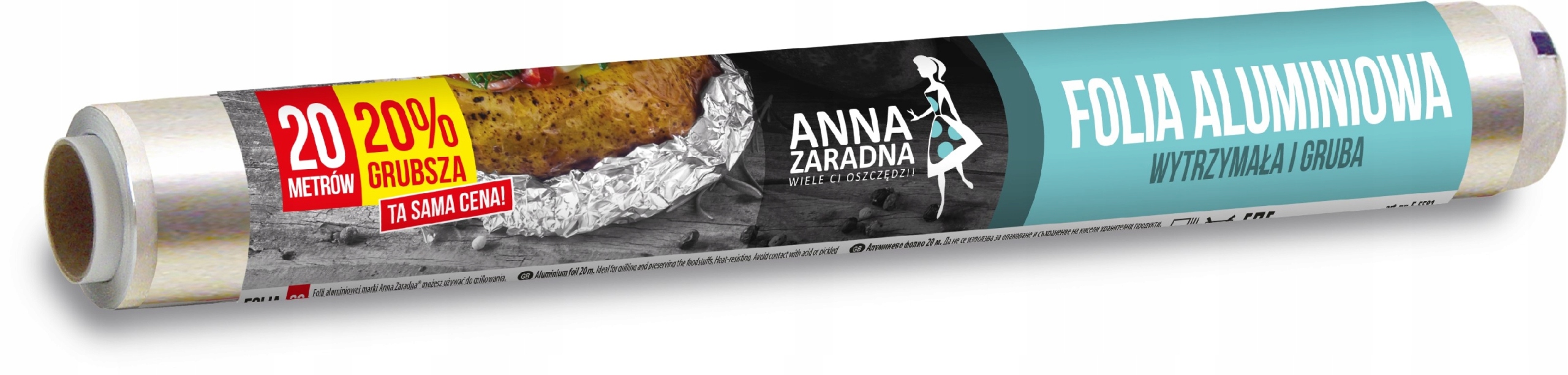 

Anna Zaradna Folia aluminiowa 20%grubsza 20m rolka