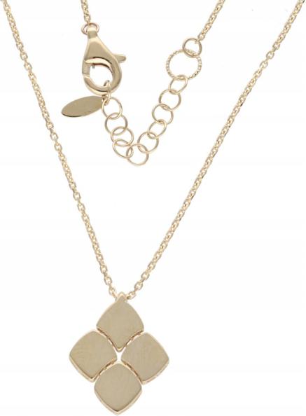 Zlatý náhrdelník 585 čtyřlístek květina dárek módní dámský jemný vzor