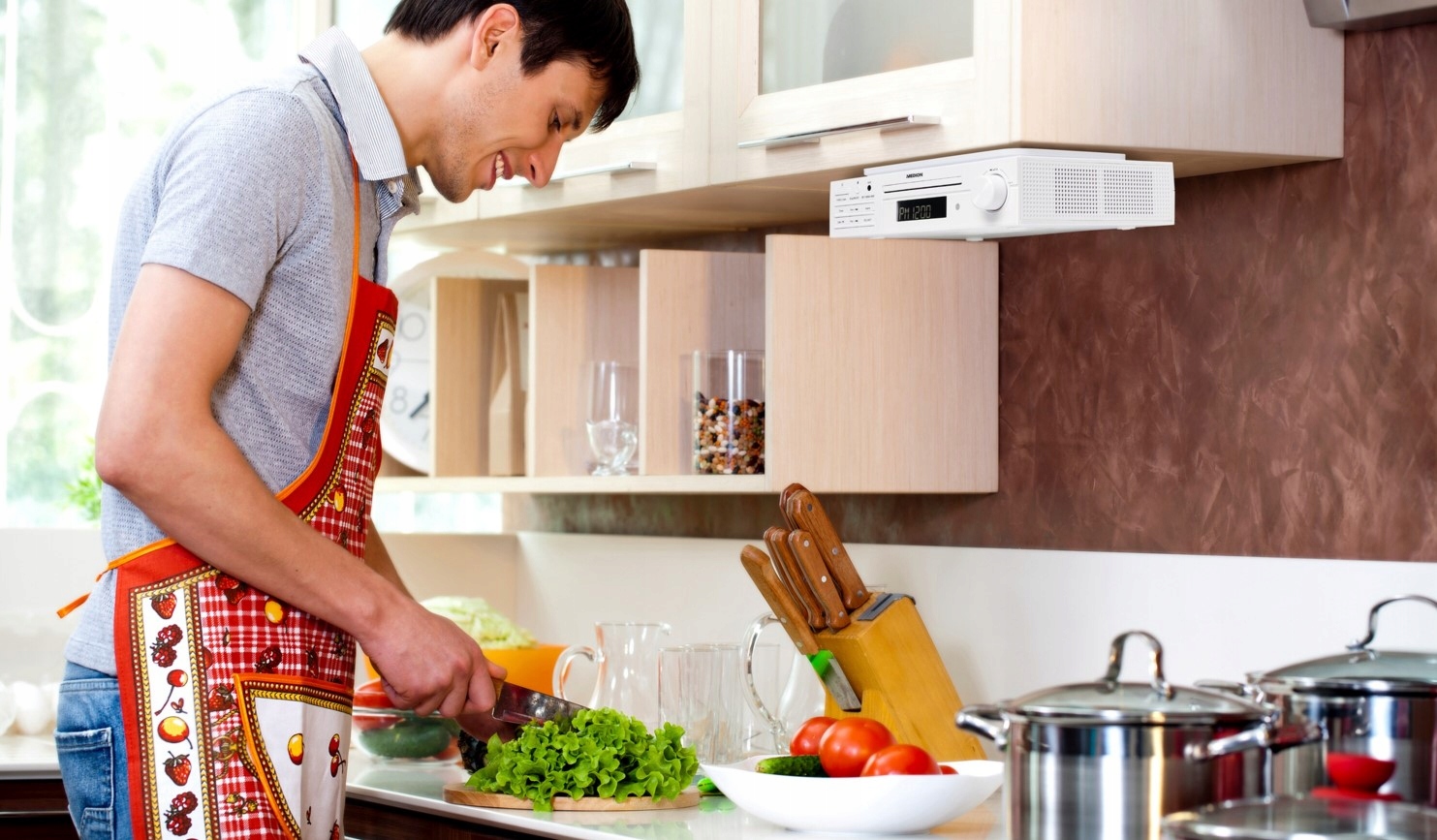 RADIO KUCHENNE BLUETOOTH ZESTAW GŁOŚNOMÓWIĄCY Kolor biały