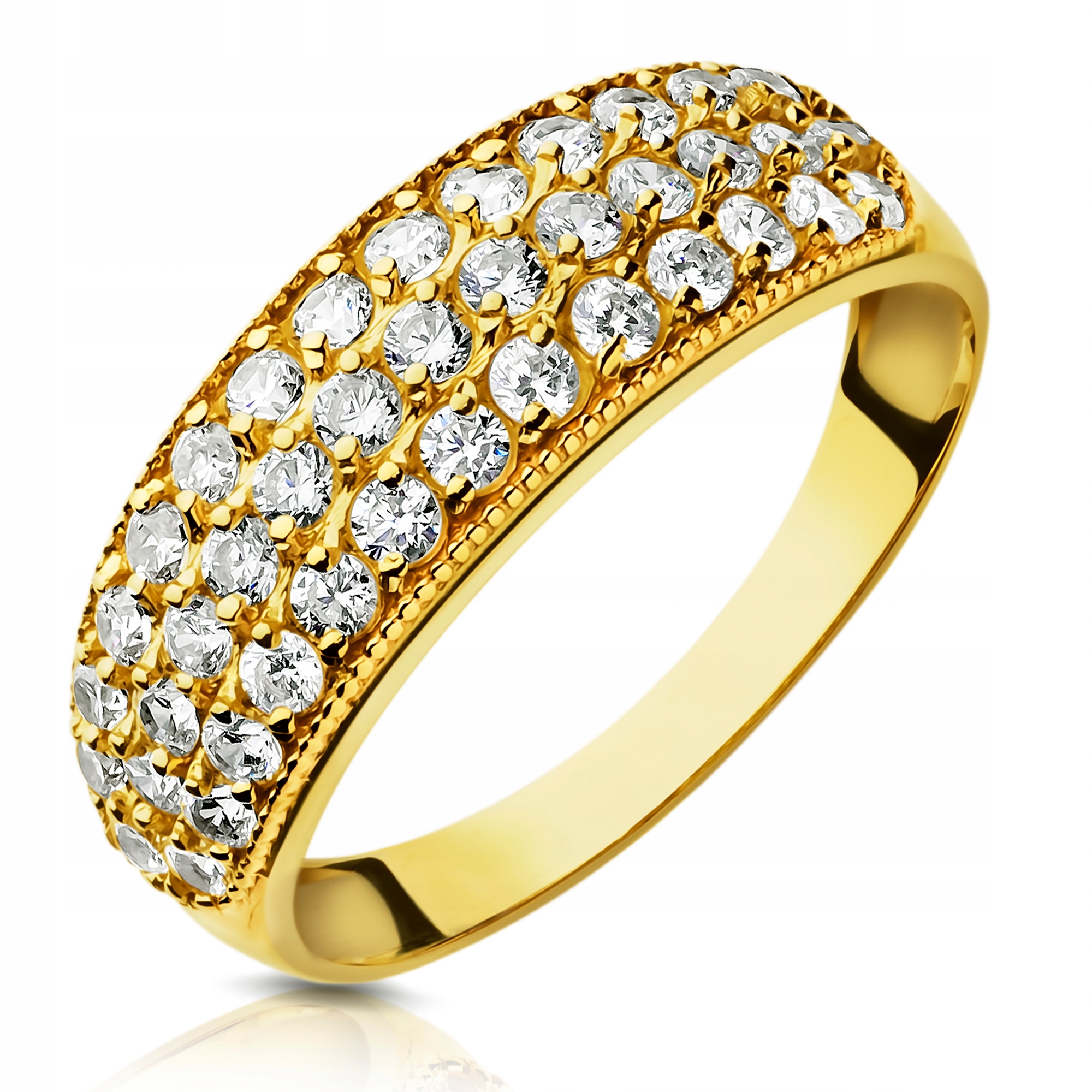 

Złoty Pierścionek Zaręczynowy 333 8K Cyrkonia r12