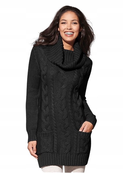 Dámské svetrové šaty s rolákem S