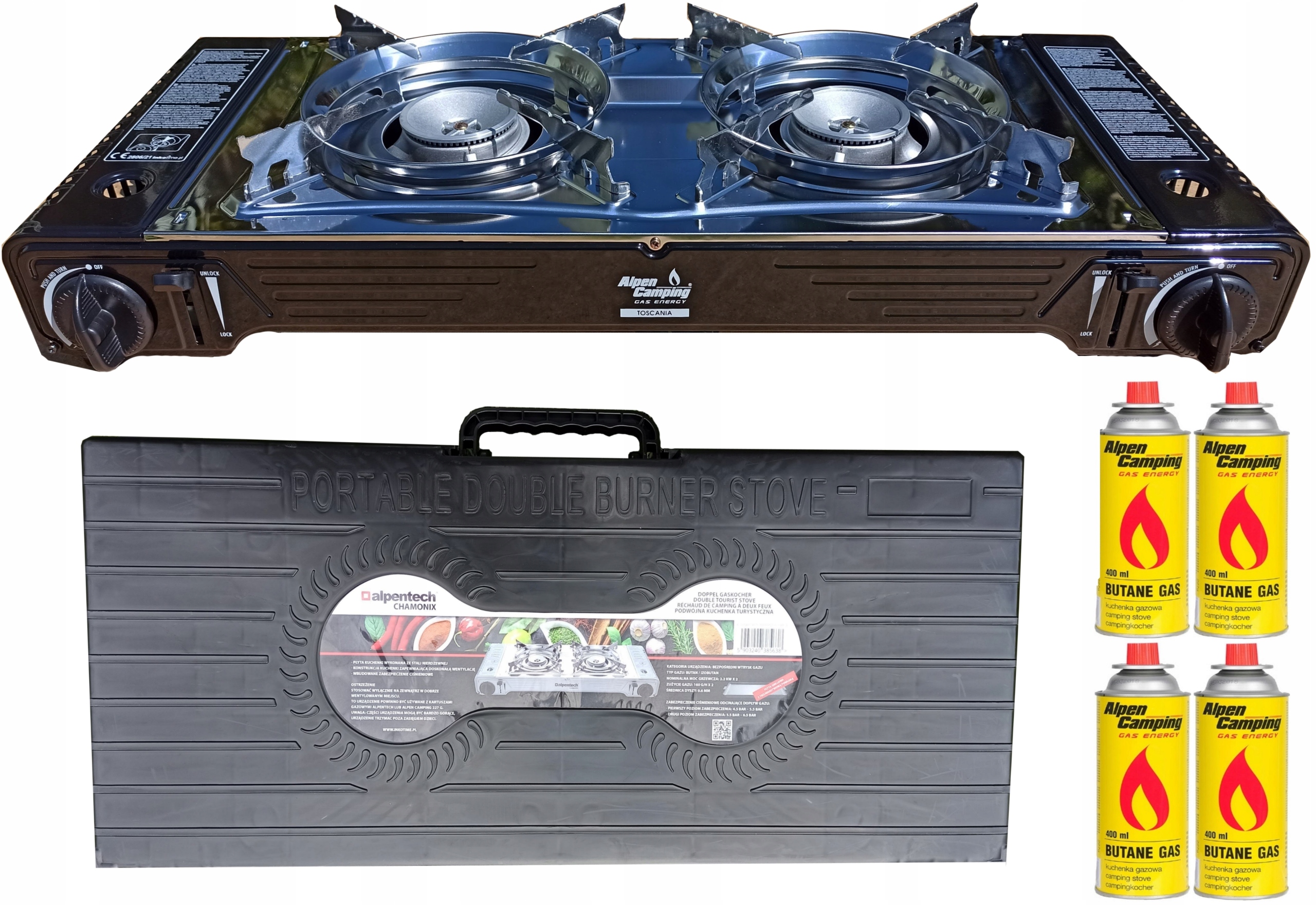 PODWÓJNA KUCHENKA TURYSTYCZ ALPEN CAMPING TOSCANIA